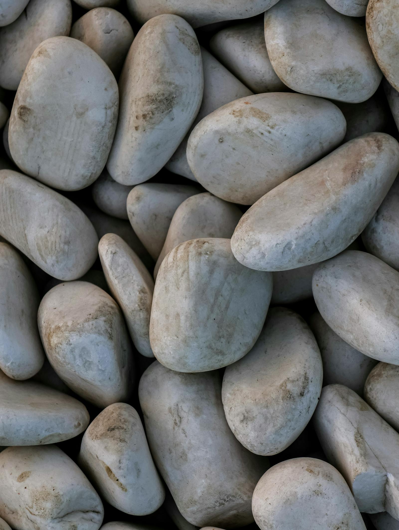 Detail oblázků s hladkou strukturou